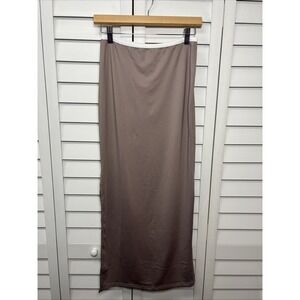 Edikted Nadia Side Slitted Pull On Stretch Maxi Skirt Size Small Purple NWT
